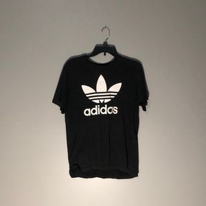 Adidas Black Trefoil T Shirt